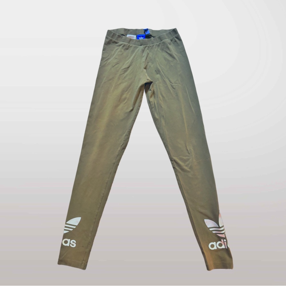 Adidas Original Adicolor Trefoil Leggings Army Green Size XS LIKE NEW